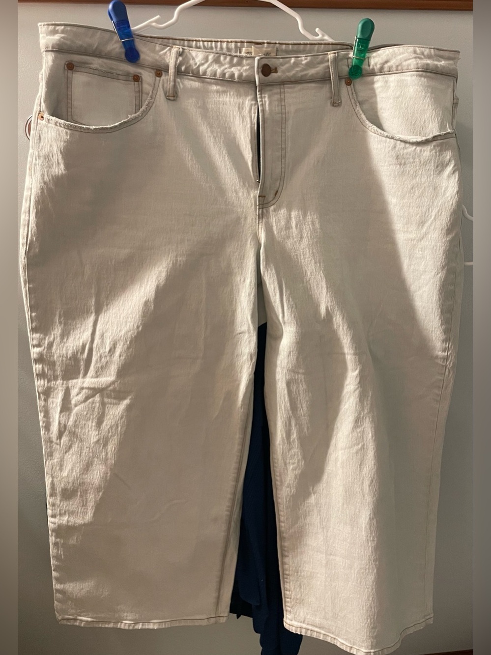 Madewell Vintage White Washed Wide Leg Jeans